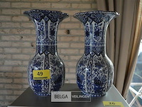 2 royal sphinx delft balustervazen - afbeelding 1 van  4