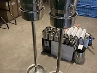 2 rvs champagne emmers - afbeelding 1 van  4