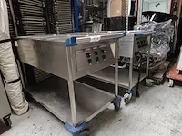 2 rvs elektrische verrijdbare bain marie karren blanco swe3 - afbeelding 3 van  12