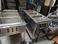 2 rvs elektrische verrijdbare bain marie karren blanco swe3 - afbeelding 4 van  12
