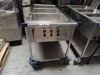 2 rvs elektrische verrijdbare bain marie karren blanco swe3 - afbeelding 5 van  12
