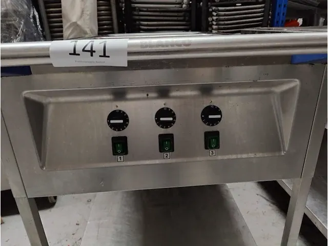 2 rvs elektrische verrijdbare bain marie karren blanco swe3 - afbeelding 6 van  12