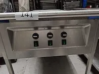 2 rvs elektrische verrijdbare bain marie karren blanco swe3 - afbeelding 6 van  12