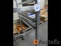 2 rvs trolleys met waterpassen - afbeelding 4 van  5