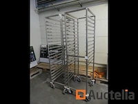 2 rvs trolleys met waterpassen - afbeelding 5 van  5