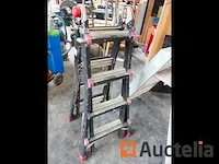 2 schalen en aluminium trapladder - afbeelding 4 van  11