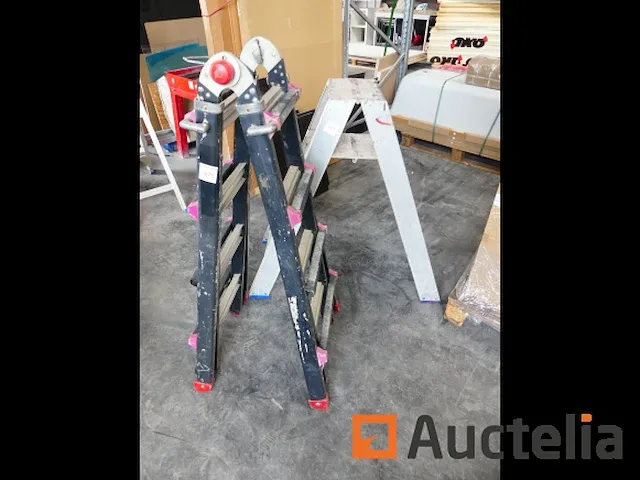 2 schalen en aluminium trapladder - afbeelding 9 van  11