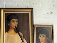 2 schilderijen ' rik leppens'