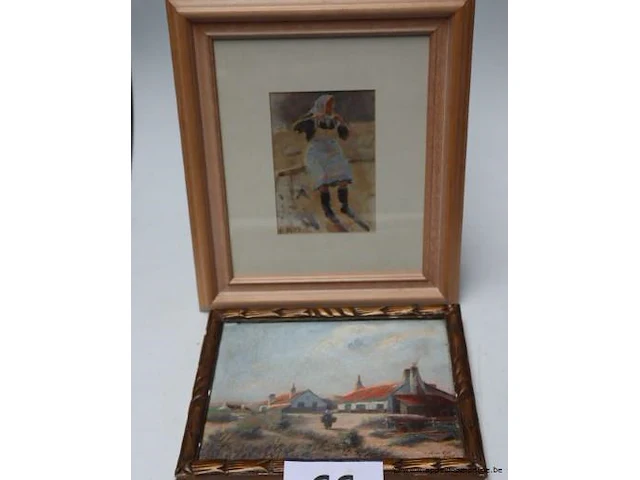 2 schilderijen wo getekend rogghé 1915 - afbeelding 1 van  5
