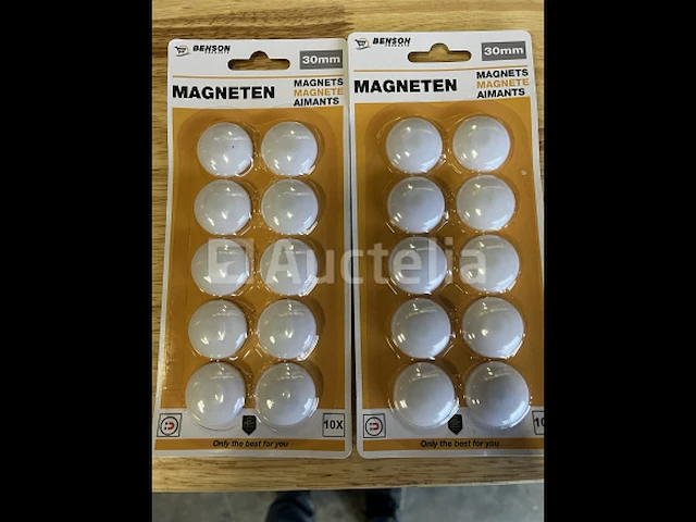 2 sets koelkastmagneten wit - afbeelding 1 van  1