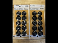 2 sets koelkastmagneten zwart - afbeelding 1 van  1