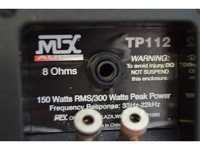 2 speakers mtx audio 150w tp112 8 ohms - afbeelding 6 van  6