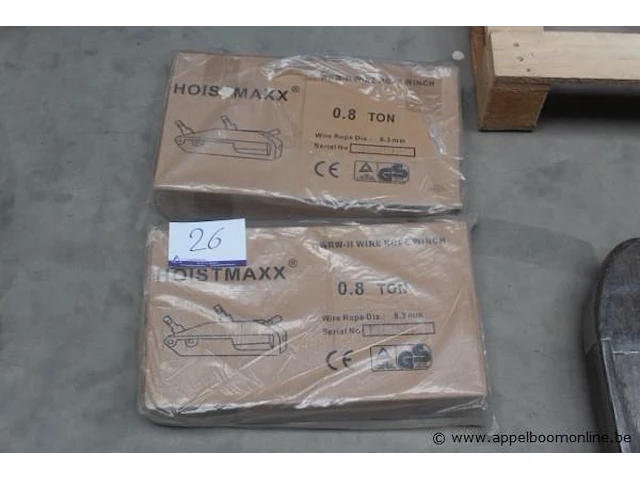 2 staaldraadtakels hoistmaxx, 0,8t - afbeelding 1 van  2