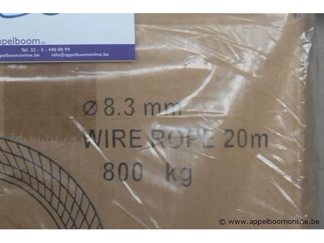 2 stalen kabels 8,3mm, 20m lengte - afbeelding 2 van  2