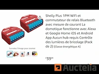 2 stekkers shelly plus 1pm bluetooth-relais