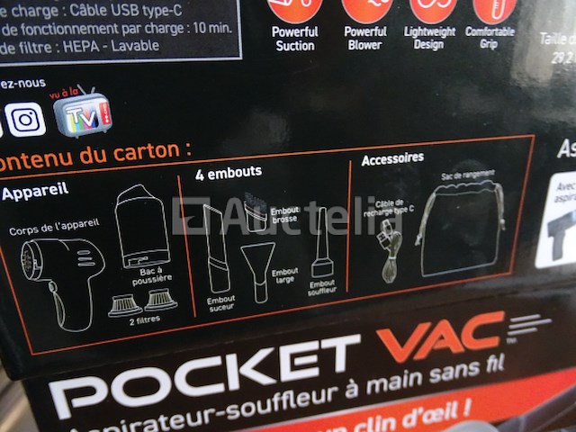 2 stofzuigers / blazers / inflators venteo miracle pocket vac draadloos - afbeelding 7 van  8
