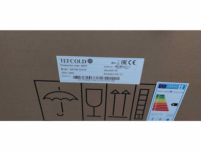 2 stuks - tefcold - sa1365/ss 6d / topcold - saladette-koelwerkbank gn1/1 - refrigerators (2x) - afbeelding 2 van  2