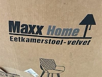 2 stuks eetkamerstoelen, donker grijs - afbeelding 1 van  1