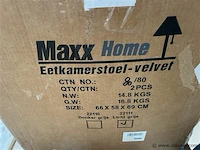 2 stuks eetkamerstoelen, licht grijs - afbeelding 1 van  2