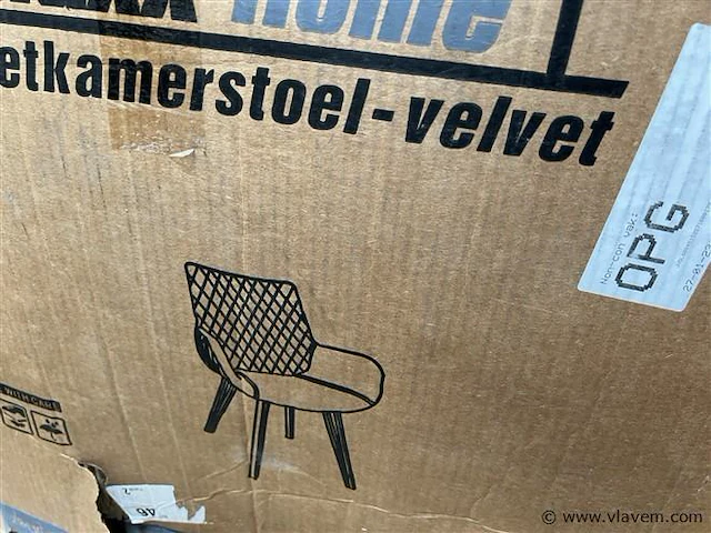 2 stuks eetkamerstoelen, licht grijs - afbeelding 2 van  2
