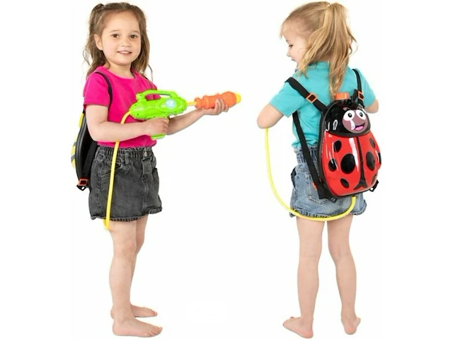 2 stuks grafix waterpistool rugtas voor kinderen rood - afbeelding 2 van  3