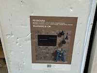 2 stuks pegboard hout incl. accessoires zwart