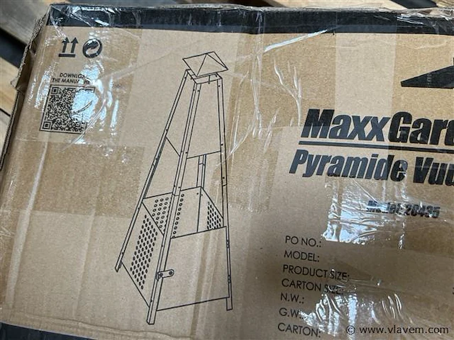 2 stuks, pyramide vuurkorf - afbeelding 1 van  3