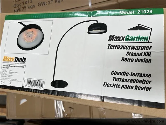 2 stuks terrasverwarmers, staand xxl - afbeelding 1 van  3