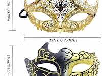 2 stuks venetiaans masker - afbeelding 2 van  2