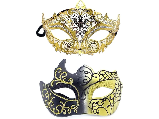 2 stuks venetiaans masker - afbeelding 1 van  2