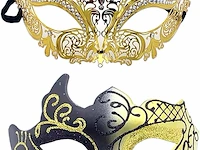 2 stuks venetiaans masker - afbeelding 1 van  2