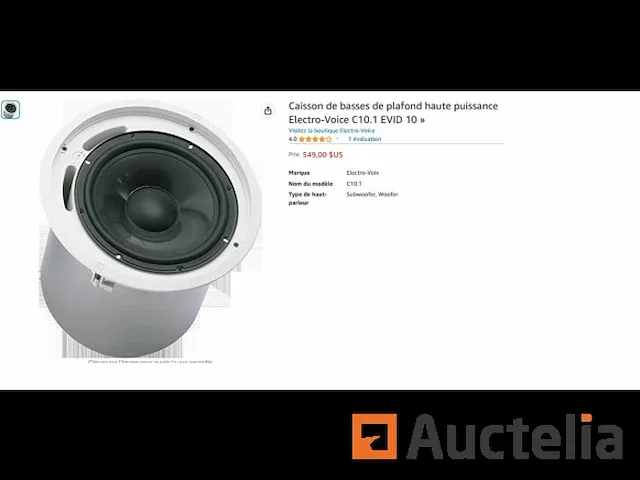 2 subwoofers met hoog plafond vermogen electro-voice evid c10.1 - afbeelding 6 van  12