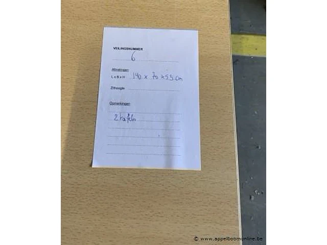 2 tafels afm plm 140 x 70 x 59cm - afbeelding 2 van  2