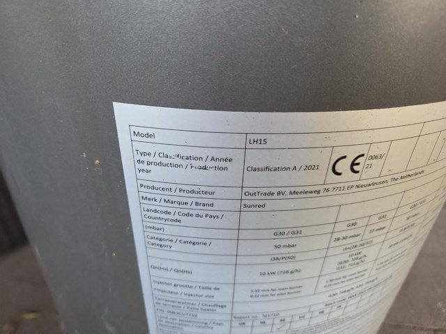 2 terrasverwarmers op gas - afbeelding 4 van  7