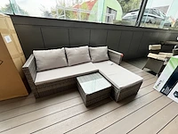 2 tuinsets in rattan, 3-delig - afbeelding 2 van  3