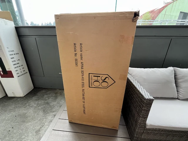 2 tuinsets in rattan, 3-delig - afbeelding 3 van  3