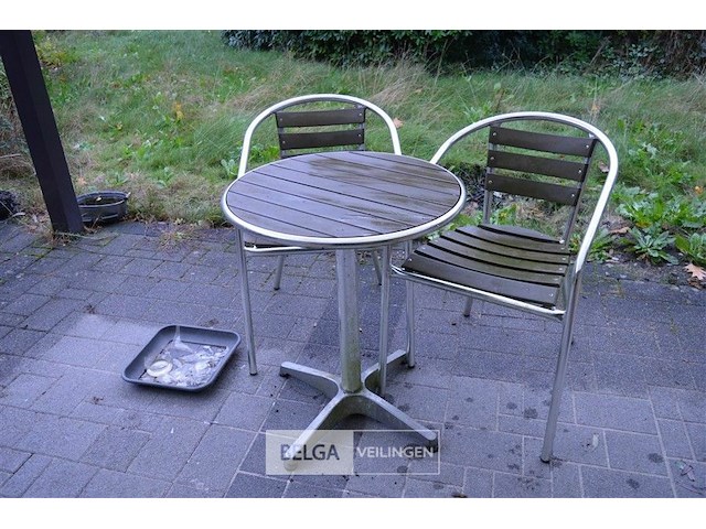 2 tuinstoelen met ronde tafel - afbeelding 2 van  4