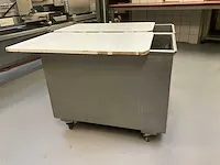 2 verrijdbare inox vulbakken - afbeelding 5 van  5