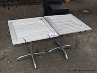 2 vierkante terrastafels - afbeelding 1 van  1