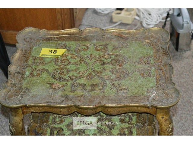 2 vintage bijzettafeltjes - afbeelding 3 van  3