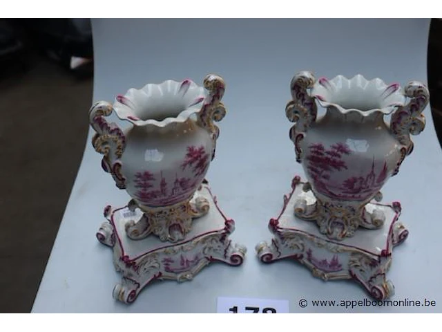 2 vintage vazen h 30cm - afbeelding 2 van  3