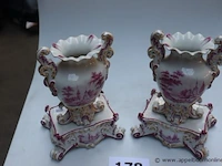 2 vintage vazen h 30cm - afbeelding 2 van  3