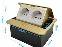 2-voudige vloercontactdoos - afbeelding 2 van  2
