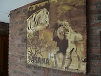 2 wandversieringen dierenprint op doek, schilderij olieverf - afbeelding 4 van  8