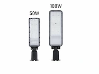 2 x 100w 5000k led straatverlichting met lens waterdicht kantelbaar - afbeelding 4 van  12