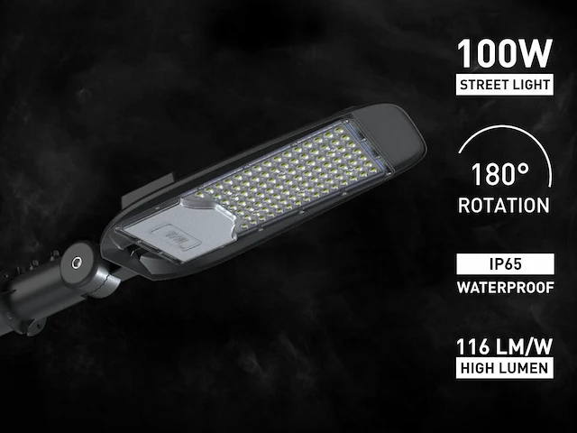 2 x 100w 6200k led pro hoog lumen straat verlichtingen waterdicht kantelbaar - afbeelding 1 van  8