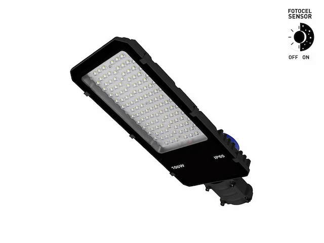 2 x 100w pro straatverlichting met fotocel sensor waterdicht 3000k - afbeelding 1 van  5