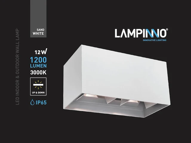 2 x 12w led wit wandlamp 4 licht verstelbaar waterdicht - afbeelding 10 van  10