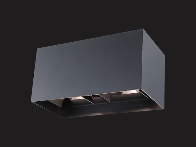2 x 12w led zwart wandlamp 4 licht verstelbaar waterdicht - afbeelding 4 van  7