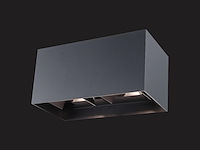 2 x 12w led zwart wandlamp 4 licht verstelbaar waterdicht - afbeelding 4 van  7